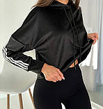 Велюрова толстовка з лампасами жіноча, фото 7