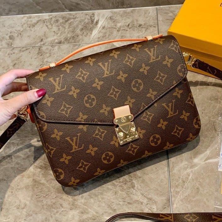 Жіноча шкіряна сумка крос боді Louis Vuitton Pochette Metis Brown | Клатч Луї Вітон Почетте Метис Коричневий