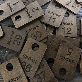 Номерки для гардеробу 3х5см 3мм односторонні