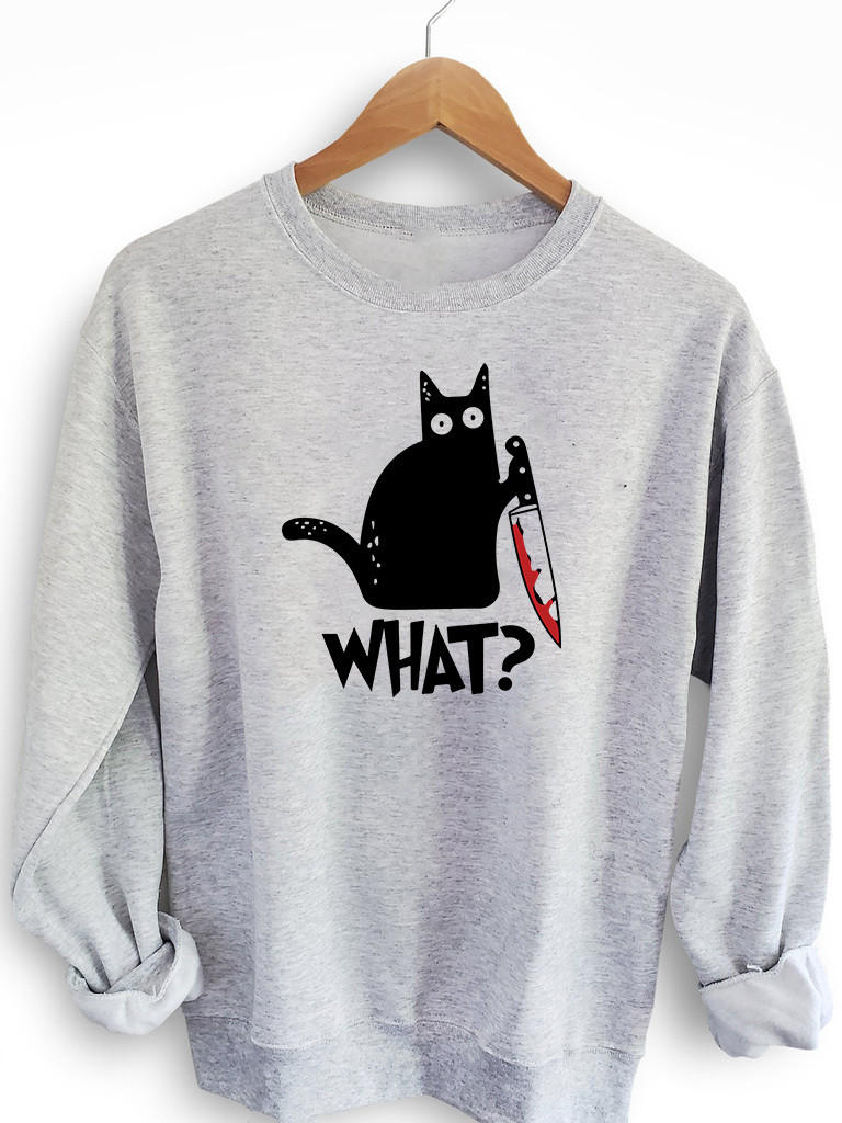 Жіночий утеплений світшот CAT SAYS WHAT?