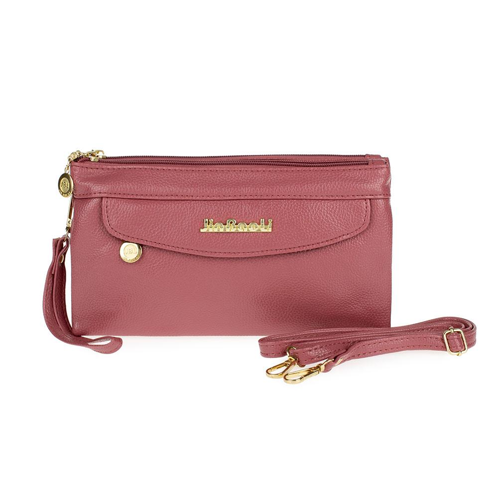 Жіноча маленька сумка через плече JBL пудрова (2027)