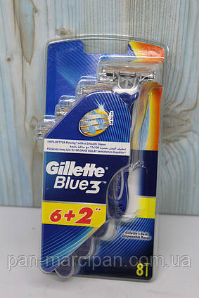 Станки для гоління Gillette Blue3 8шт (блістер)