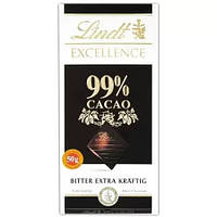 Шоколад Черный Горький Линдт Экселенс 99 % Lindt Excellence Bitter Extra Kraftig 50 г Швейцария