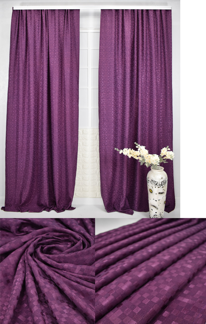 Готові Портьєри Мультилюкс "Піксель" (Фиолет)