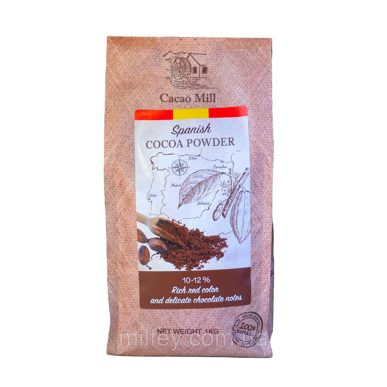 Какао-порошок червоний алкалізований, Cordoba 10-12%, Natra Cacao, 1 кг