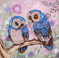 Набір для вишивання бісером Казкові сови Мила Сова Велика сова чеський бісер 43x31 см ТН-0476