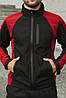 Вітрівка Чоловіча весняна куртка осіння чорна-червона Intruder SoftShell Lite 'iForce', фото 3