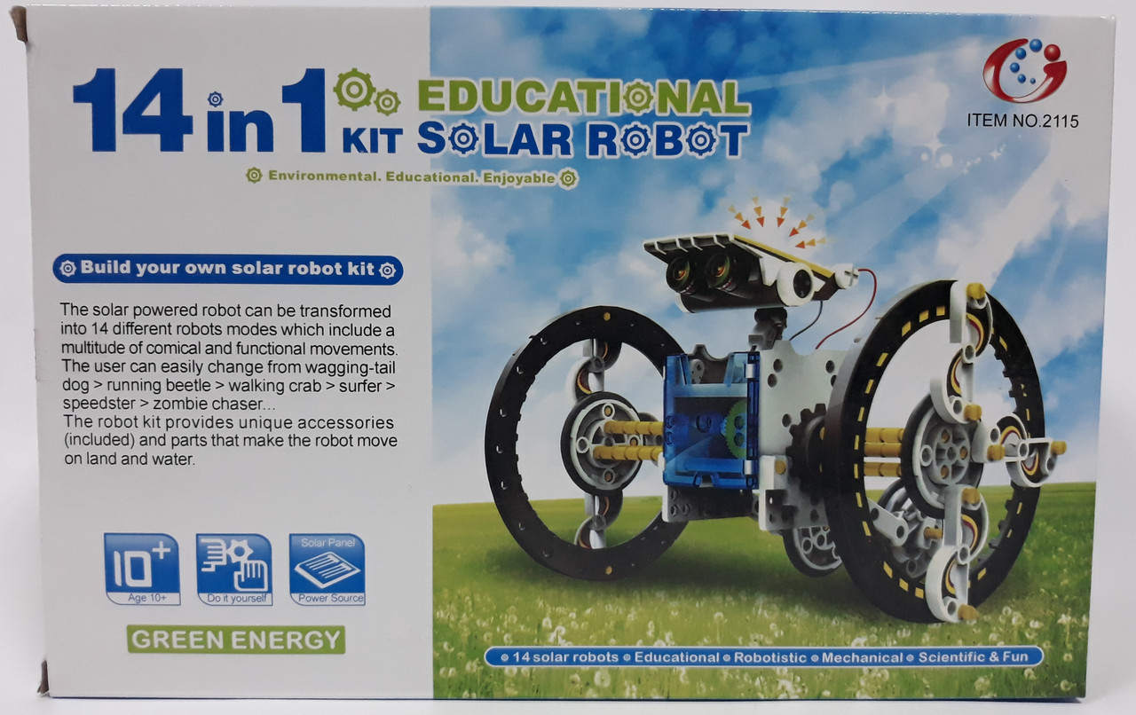 Робот конструктор Solar Robot на солнечной батарее 14 в 1 - фото 7 - id-p1472176048