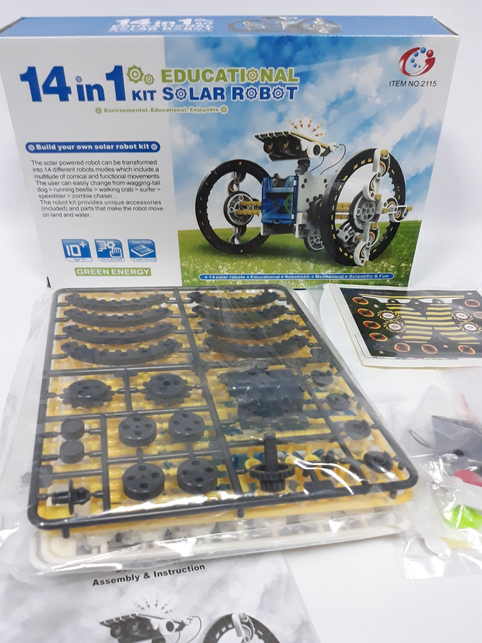 Робот конструктор Solar Robot на солнечной батарее 14 в 1 - фото 9 - id-p1472176048