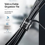 Стяжка на липучці Ugreen органайзер для кабелів 2м (чорний) LP124, фото 5
