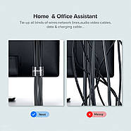 Стяжка на липучці Ugreen органайзер для кабелів 2м (чорний) LP124, фото 9