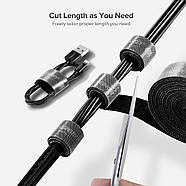 Стяжка на липучці Ugreen органайзер для кабелів 2м (чорний) LP124, фото 8