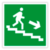 Эвакуационный знаки «Направление к эвакуационному выходу по лестнице».