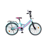 Велосипед детский 2-х колесный 20" 212003 Like2bike Sky, бирюзовый, ручной тормоз