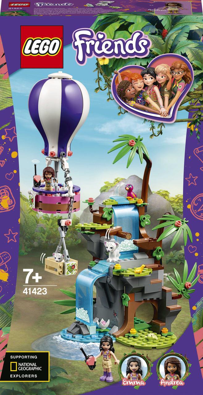 LEGO 41423 Friends Конструктор Порятунок тигра з джунглів на повітряній кулі