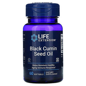 Олія насіння чорного кмину Life Extension Black Cumin Seed Oil 60 желатинових капсул