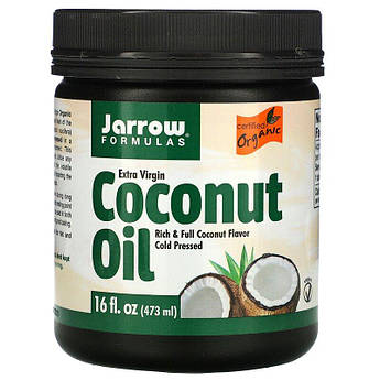 Органічна нерафінована кокосова олія холодного віджиму Jarrow Formulas Coconut Oil 473 мл