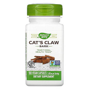 Кора Котячого кігтя 485 мг Nature's Way Cat's Claw для імунітету 100 веганських капсул