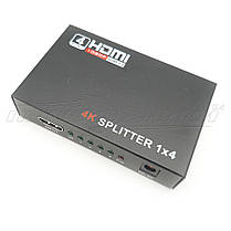 HDMI Splitter 1x4 v1.4, Full 3D 4Kx2K метал, фото 6