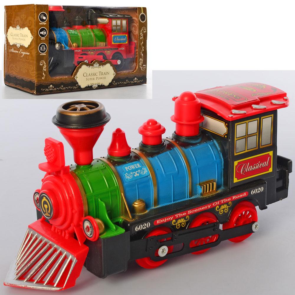 Паровозик 829-8 20 см, муз, звук, світло, їздить, фото 1