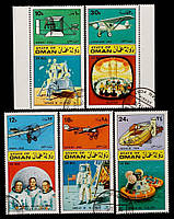 Набір марок Омана "Космічні програми "Аполлон" (5 шт.)