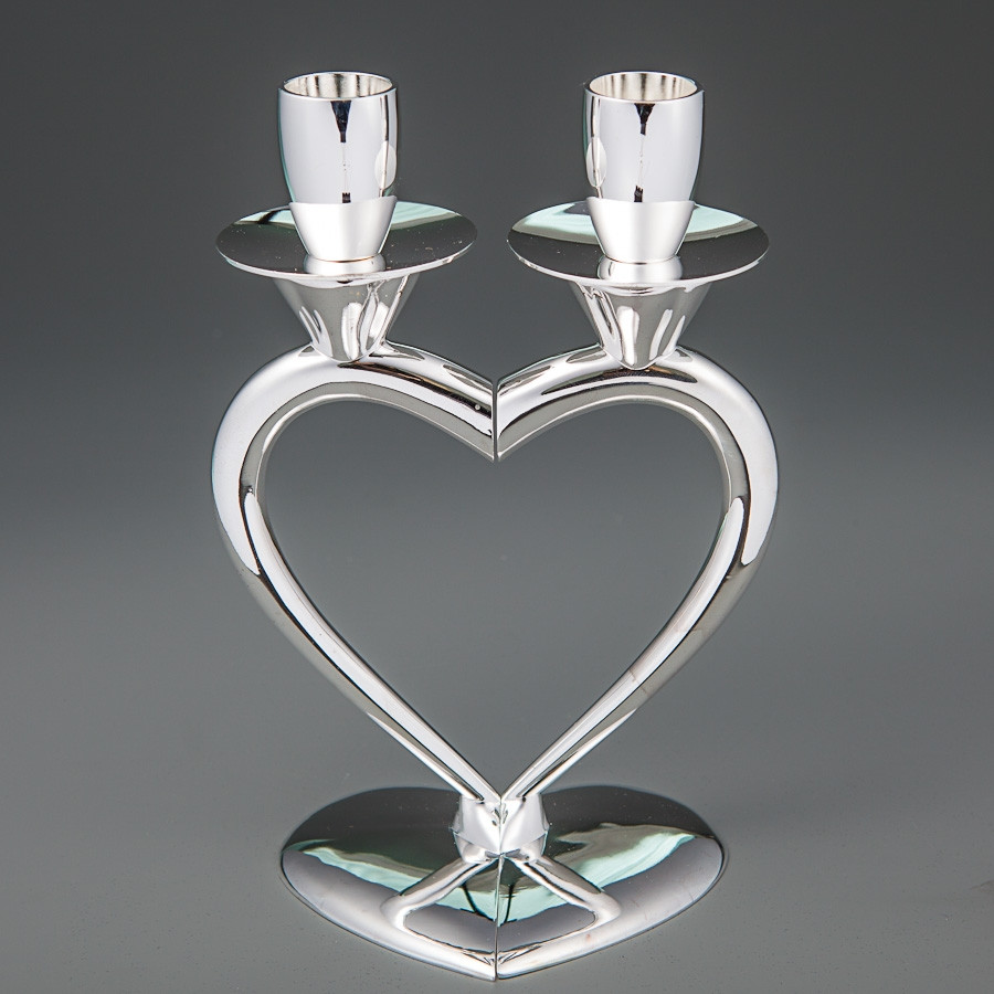 Підсвічник на 2 свічки хром 19 см 1041G