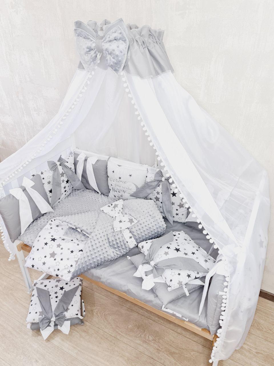 Детское постельное белье в кроватку "Бант", комплект в детскую кроватку Ангелочек - фото 4 - id-p1331724762