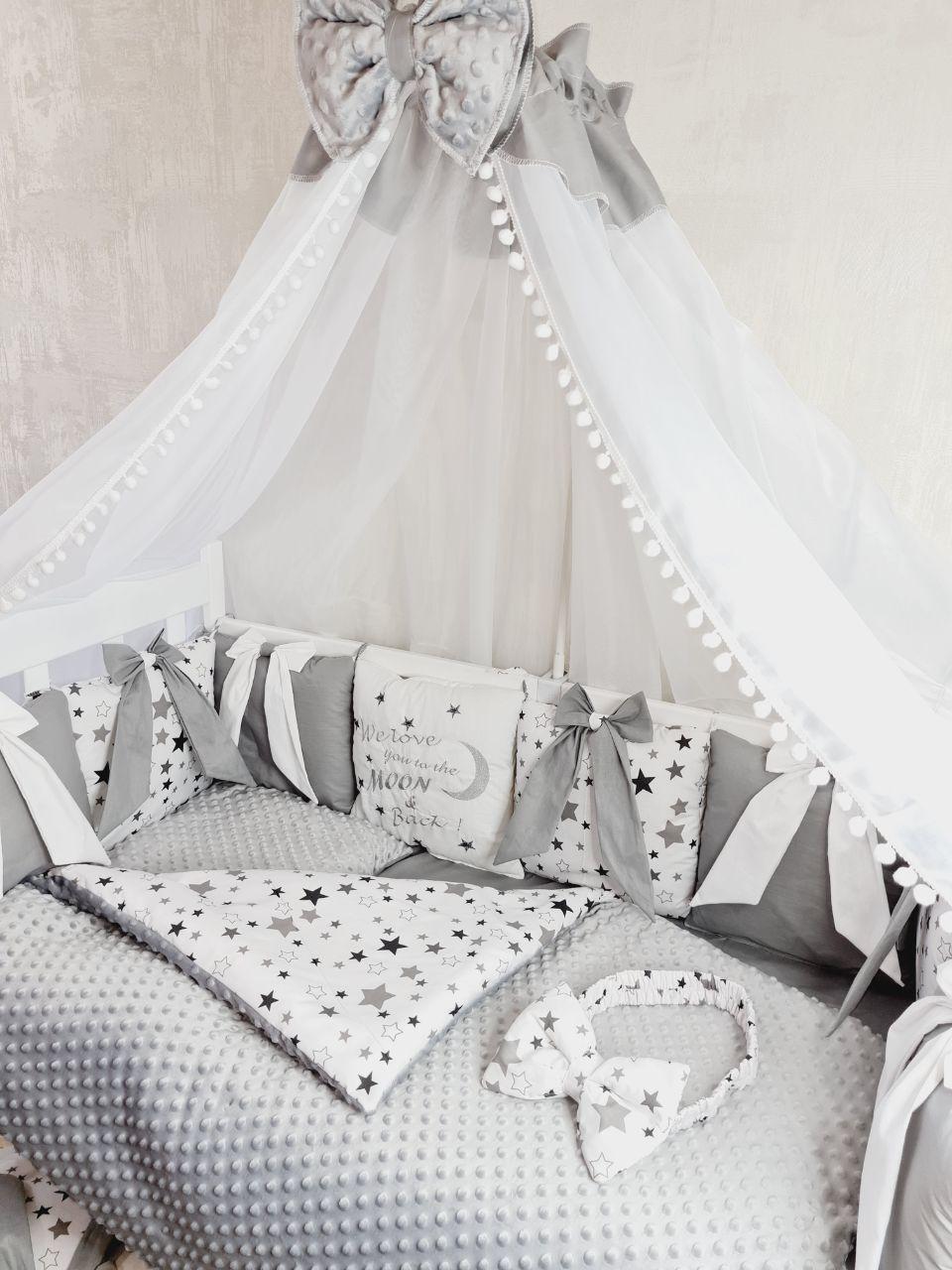 Детское постельное белье в кроватку "Бант", комплект в детскую кроватку Ангелочек - фото 2 - id-p1331724762