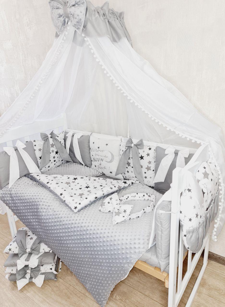 Детское постельное белье в кроватку "Бант", комплект в детскую кроватку Ангелочек - фото 1 - id-p1331724762