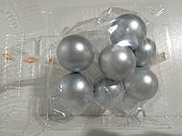 Желатиновые шары для украшения торта Серебро (7шт)