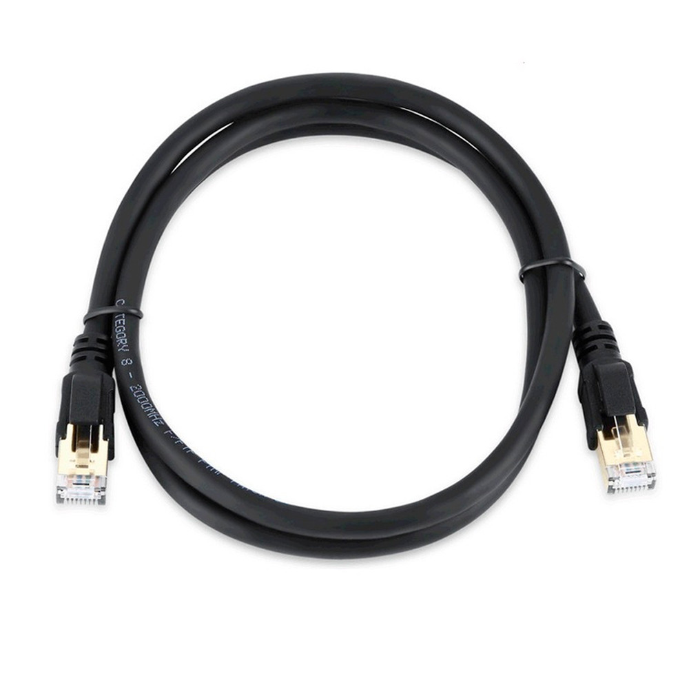 Патч-корд литий VEGGIEG, CCA, SSTP, RJ45, Cat.8, 1,5m, чорний