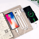 Блокнот з Touch ID відбитком пальця Lockbook багаторазового використання, бездротовою зарядкою і USB-флешкою, фото 5