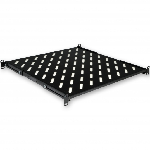 Полиця 19" 4 точки кріпл., 450мм глиб., перфорована, т.м.1.5мм, чорна