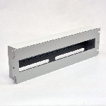 Панель 19" 3U з DIN-рейкою, для 24-х автоматичних вимикачів, сіра