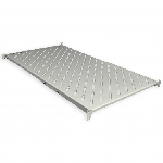 Полиця 19" 4 точки кріпл., 750мм глиб., перфорована, т.м.2мм, сіра