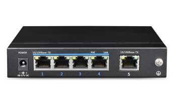 Некерований POE комутатор UTP1-SW0401-TP60 48 V з 4 портами POE 100Mbps до 250 м + Uplink 1 порт 100Mbps