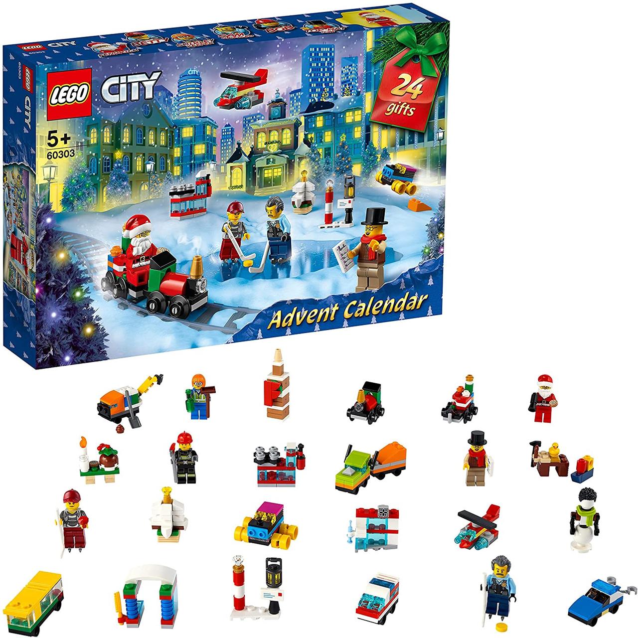 Адвент календар LEGO CITY - advent Новорічний календар Лего 60303 LEGO Конструктор Різдвяний 2021, фото 1