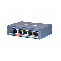 Комутатор POE Hikvision 51V DS-3E0105P-E 4 порти POE + 1 порт Ethernet (Uplink) 10/100 Мбіт/сек, БЖ 51В
