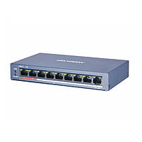Комутатор POE Hikvision 51V DS-3E0109P-E/M 8 портів POE + 1 порт Ethernet (Uplink) 10/100Мбіт/сек, БЖ 51В