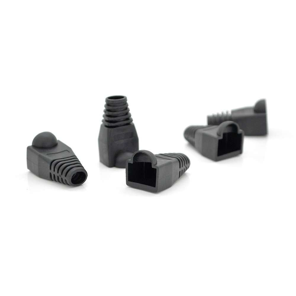Ковпачок ізолювальний Merlion RJ-45 Black Cat.5/Cat.6 (100 шт./пач.) Q100
