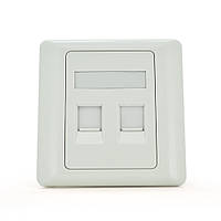 Рамка 86х86 під 2 модулі Keystone Jack RJ-45 кат.5E UTP, 2-port Q100