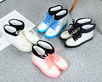 Женские прозрачные резиновые ботинки осень-зима 35 - 39