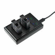 Зарядний пристрій Alitek LCD USB для двох акумуляторів GoPro Hero 9 AHDBT-901, фото 6
