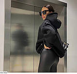 Тепла жіноча толстовка OVERSIZE на флісі з капюшоном, фото 2