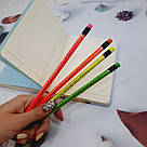 Олівець графітний, НВ з гумкою, фото 2