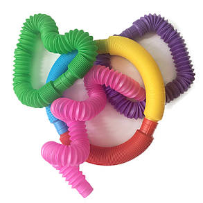 Іграшка-антистрес барвисті розкладні Попіт трубки, поп туб, фото 2