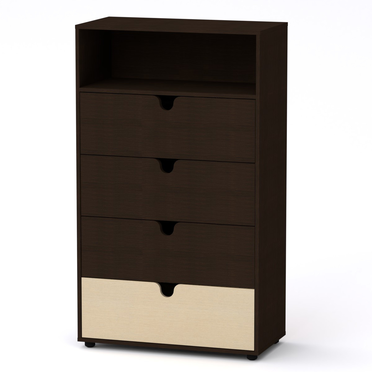 Комод МГ-7 Тумба-1 Компаніт венге темний + венге світлий (80х40х137,1 см), фото 1