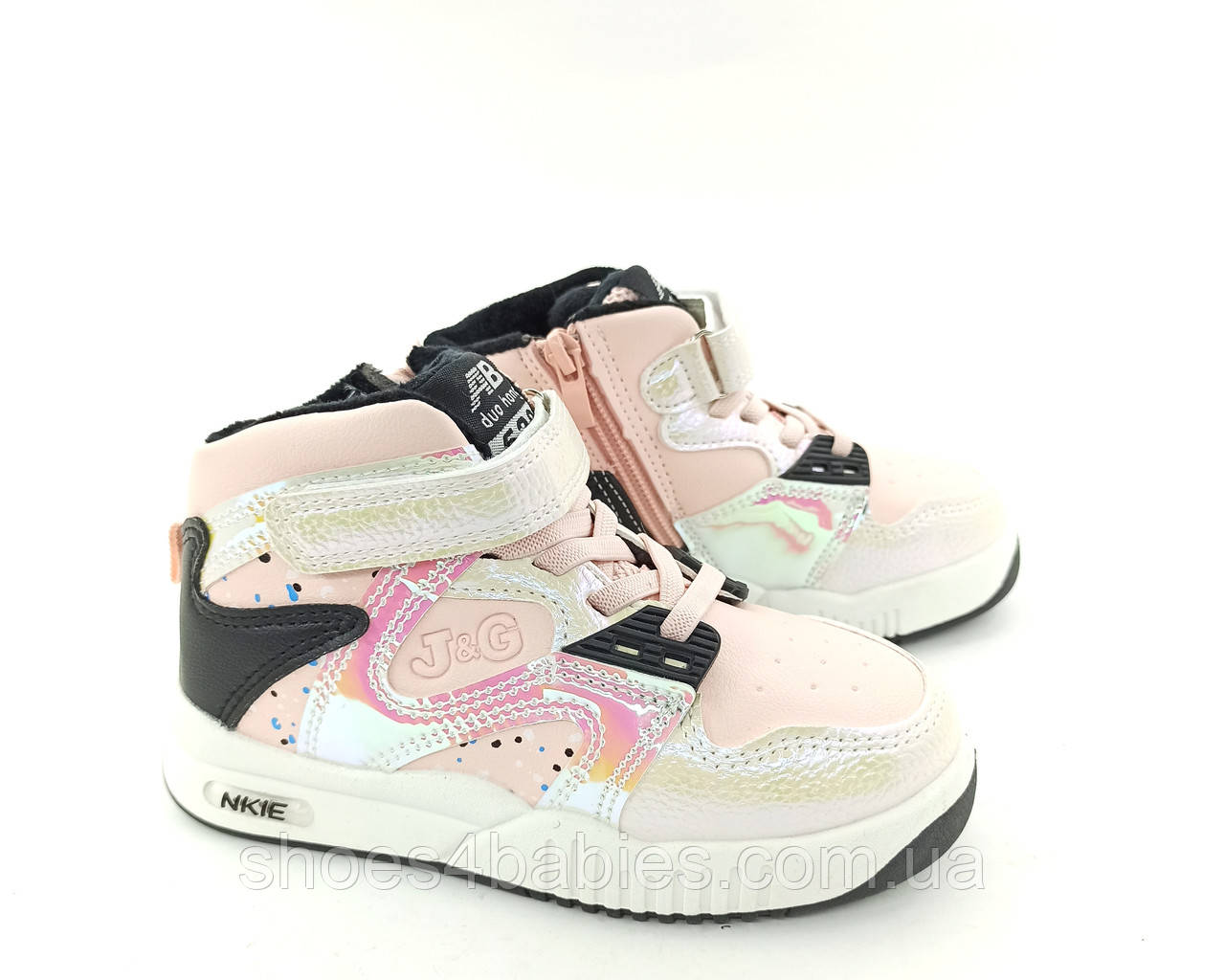 Черевики дитячі хайтопи демісезонні дівчинці р. 26 - 16 см Jong Golf 30461 рожеві