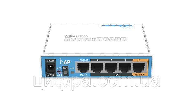 Маршрутизатор Mikrotik RouterBoard hAP (RB951Ui-2nD)
