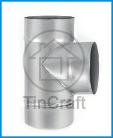 Трійник димохода одностінний із неіржавкої сталі (моно) 90° Ø 100 Товщина неірж. 0.5 мм AISI 201